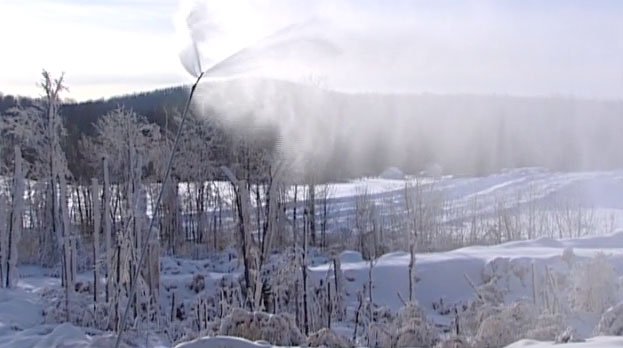 Recycling waste water through our snow making process